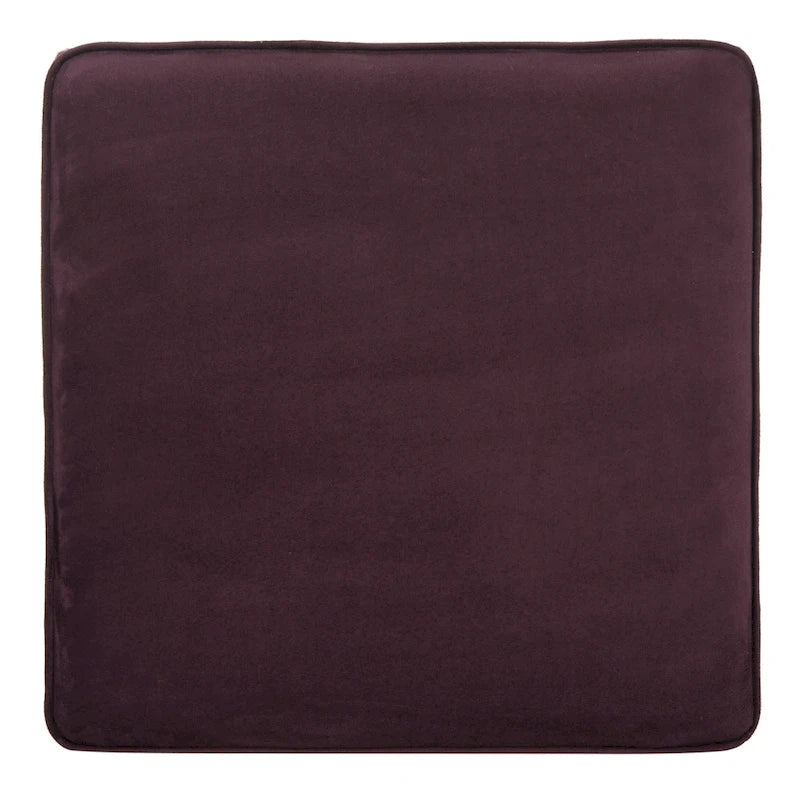 Banc ottoman en lin en forme de X avec bordure cloutée, simple — Taupe / Rose poudré / Prune / Gris / Bleu / Crème / Jaune
