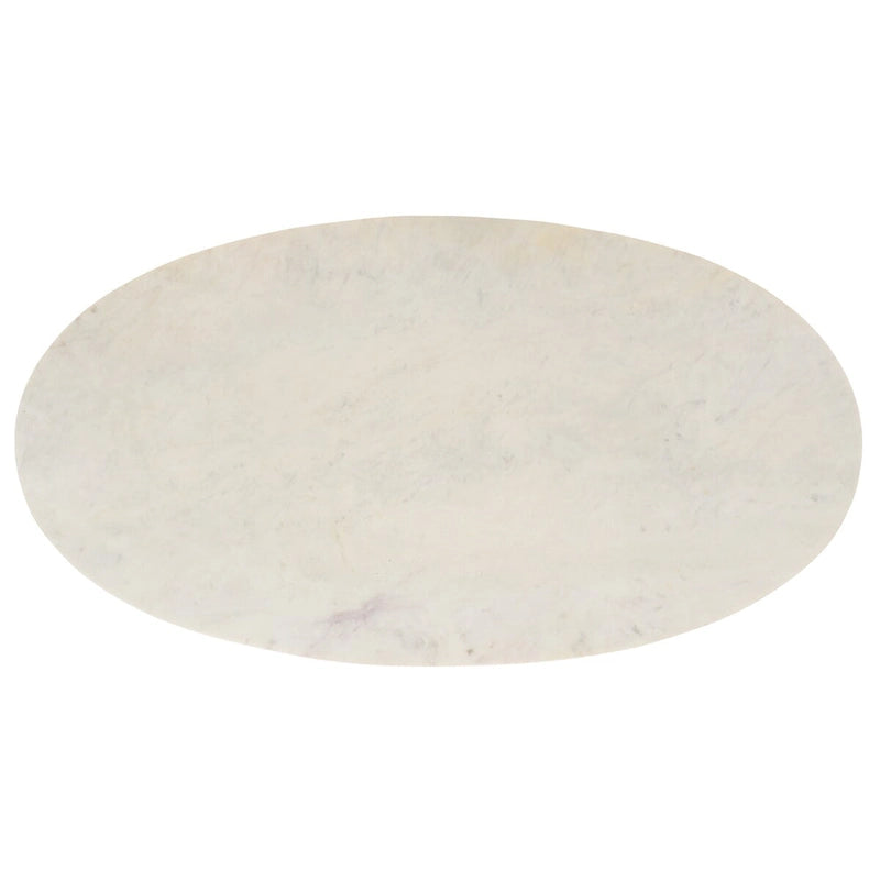 Table basse ronde Art Déco en marbre blanc et laiton doré, entièrement assemblée
