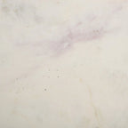 Table basse ronde Art Déco en marbre blanc et laiton doré, entièrement assemblée