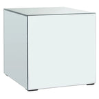Table d'appoint carrée miroir argenté