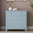 Commode de style rétro, noire/bleue, cadre en bois de bouleau, 4 ou 6 tiroirs
