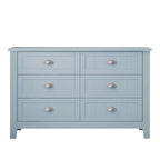 Commode de style rétro, noire/bleue, cadre en bois de bouleau, 4 ou 6 tiroirs