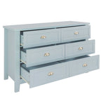 Commode de style rétro, noire/bleue, cadre en bois de bouleau, 4 ou 6 tiroirs