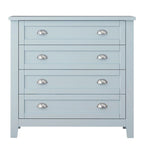 Commode de style rétro, noire/bleue, cadre en bois de bouleau, 4 ou 6 tiroirs