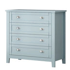 Commode de style rétro, noire/bleue, cadre en bois de bouleau, 4 ou 6 tiroirs