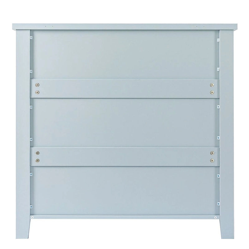 Commode de style rétro, noire/bleue, cadre en bois de bouleau, 4 ou 6 tiroirs