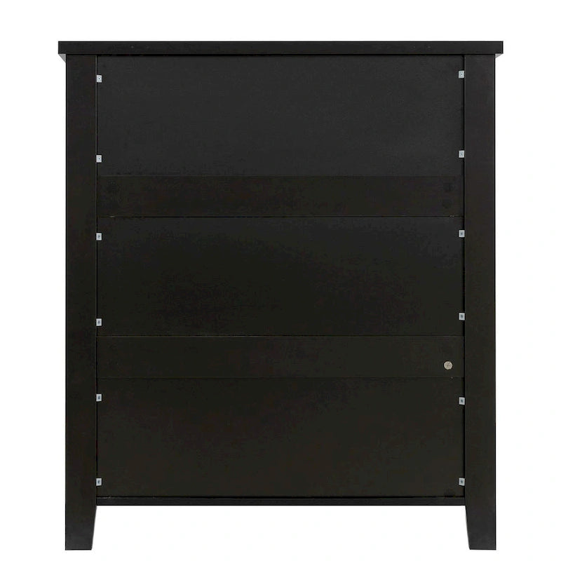 Commode de style rétro, noire/bleue, cadre en bois de bouleau, 4 ou 6 tiroirs
