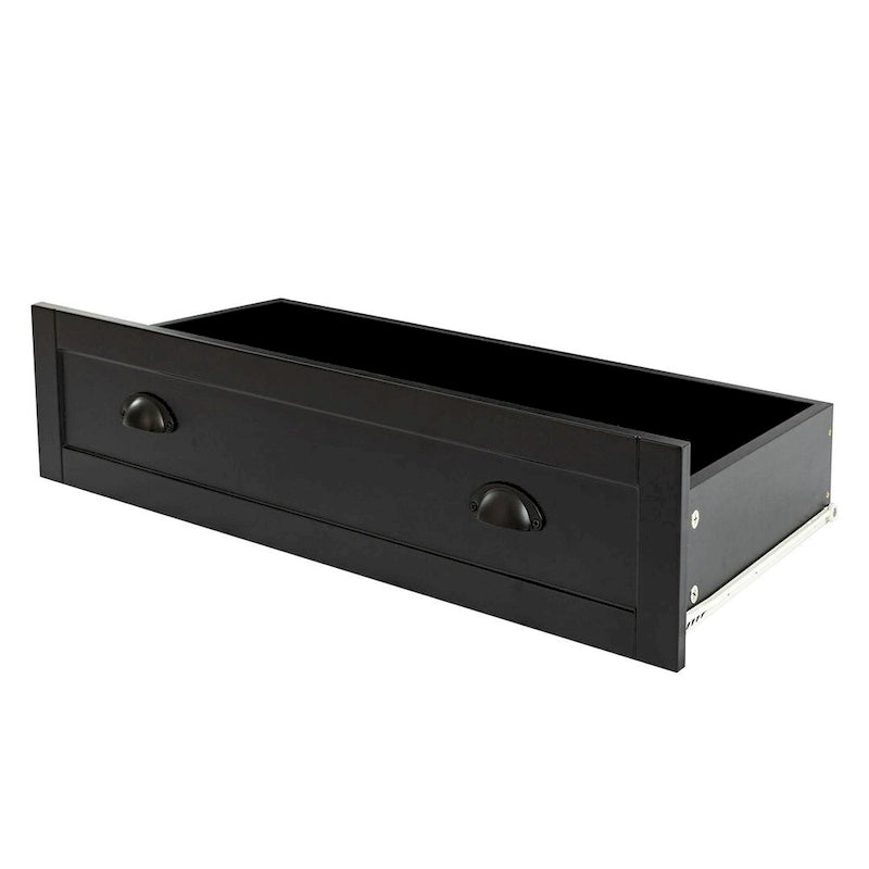 Commode de style rétro, noire/bleue, cadre en bois de bouleau, 4 ou 6 tiroirs