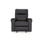 Fauteuil inclinable motorisé traditionnel en micro-chenille de couleur gravier/cendres/carbone avec port USB, une place