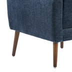 Fauteuil d'appoint moderne en chenille avec oreiller lombaire et pieds en bois, simple — Orange / Beige / Vert / Gris / Bleu foncé / Sarcelle / Vert olive