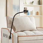 Fauteuil convertible lit gris / beige / noir / rose avec port USB, 1 place
