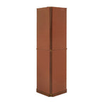 Vitrine d'angle Curio avec lumières et miroir, Merisier / Noyer / Chêne, 6 étagères