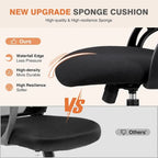 Fauteuil de bureau ergonomique à dossier haut en maille Noir / Bleu / Marron avec appui-tête réglable et accoudoirs relevables, Unité