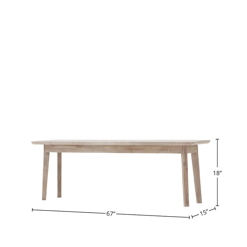 Banc en bois d'acacia gris et marron clair avec texture brossée en acier, 2-3 places