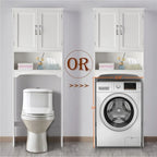 Étagère de rangement sur toilettes avec étagères réglables et porte d'armoire, gris / expresso / bleu marine / blanc